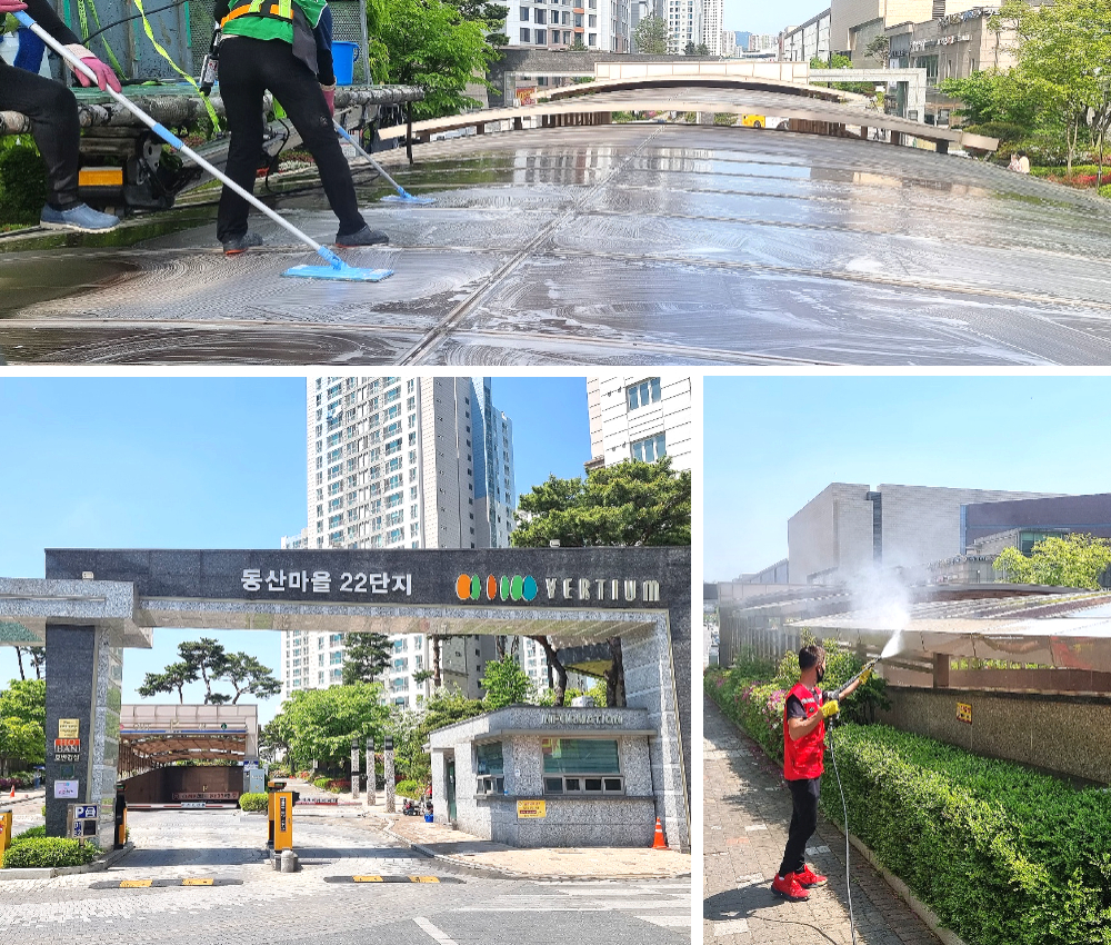 의정부시 외부 건물청소 - 새 빌딩의 아름다움을 유지하세요 관한 작업사진입니다.